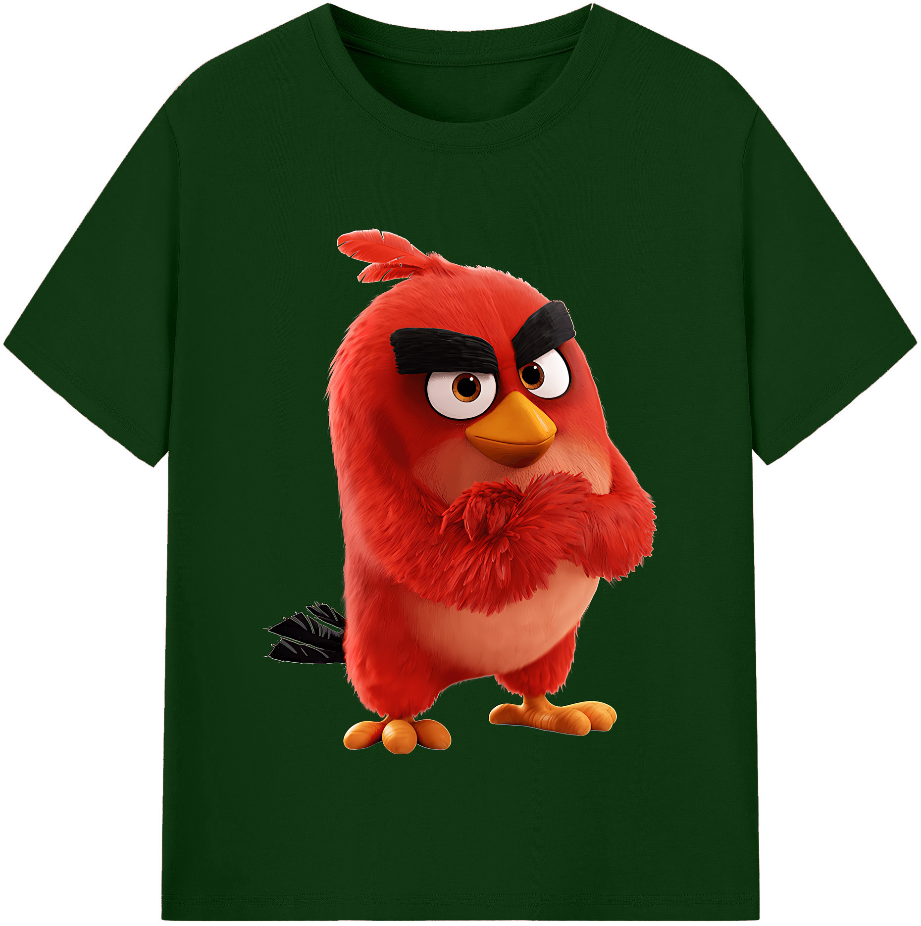（画像用） Angry Birds アングリーバード 綿100％半袖Tシャツ（フロントプリント）